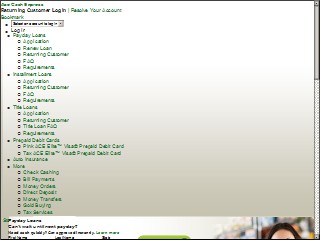 Web site www.acecashexpress.com, ACE Cash Express