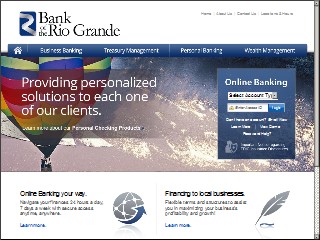Web site www.bank-riogrande.com, Bank Of The Rio Grande