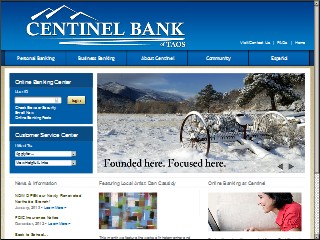 Web site www.centinelbank.com, Centinel Bank Of Taos