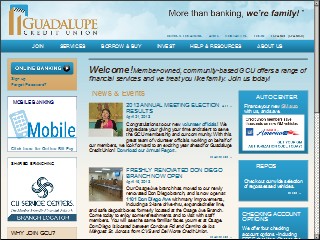 Web site www.guadalupecu.org, Guadalupe Credit Union