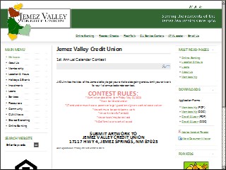 Web site www.jvcu.org, Jemez Valley Credit Union