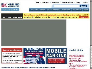 Web site www.kirtlandfcu.org, Kirtland Credit Union