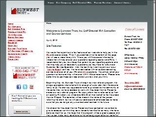 Web site www.sunwesttrust.com, Sunwest Escrow